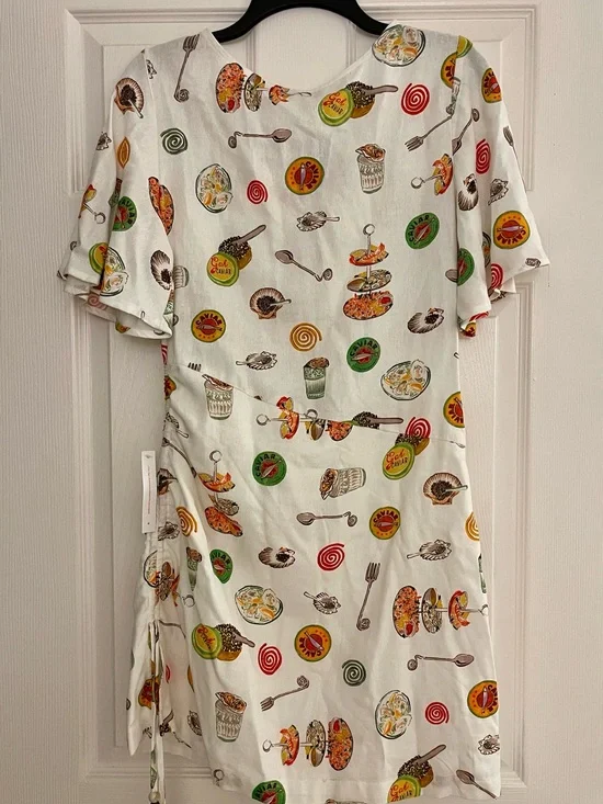 Lisa Says Gah White Caviar Dress Size Small-NWT
